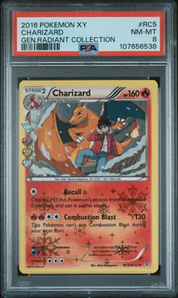 2016 POKEMON XY GENERATIONS RADIANT COLL #RC5 CHARIZARD PSA 8 - Image 1