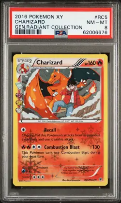 2016 POKEMON XY GENERATIONS RADIANT COLL #RC5 CHARIZARD PSA 8 - Image 1