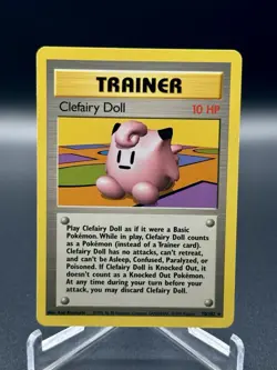 Pokemon TCG Clefairy Doll 70/102 Base Set Rare Unlimited LP/NM Vintage WOTC - Image 1