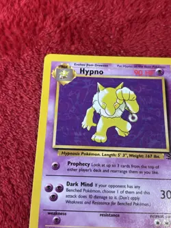 Hypno 23/62 Fossil Non Holo Wotc Pokemon Card Vintage Lp+ - Image 2