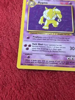 Hypno 23/62 Fossil Non Holo Wotc Pokemon Card Vintage Lp+ - Image 3