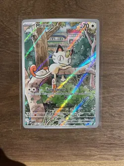 Pokemon TCG Meowth Phantasmal Flames Illustration Rare 106/094 NM Card - Image 1