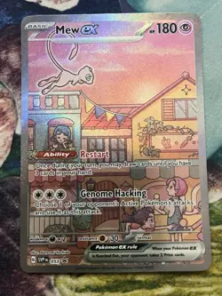 Mew ex SVP 053 Pokemon TCG Scarlet Violet 151 Black Star Promo Full Art Card LP - Image 1