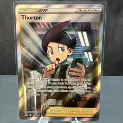 Thorton 195/196 Full Art Holo Rare SWSH11: Lost Origin Pokemon TCG Card NM - Image 1