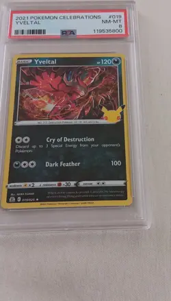 Pokemon Celebrations Yveltal 019/025 Holo Rare PSA 8 Graded Card 2021 - Image 4