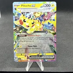 Pokemon TCG Pikachu EX Double Rare Holo Card 057/191 Surging Sparks - Image 1