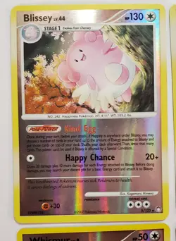 Lot Of 4 Holo Cards Blissey, Happiny, Whismur, Snubbull Pokemon 2007 2008 - Image 2