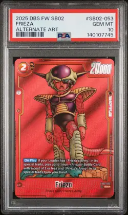2025 DRAGON BALL SUPER CARD GAME FUSION WORLD MANGA BOOSTER 02 FRIEZA PSA 10 - Image 1