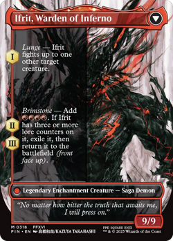 x1 Clive, Ifrit's Dominant / Ifrit, Warden of Inferno MTG 318 FULL ART 1x - Image 2