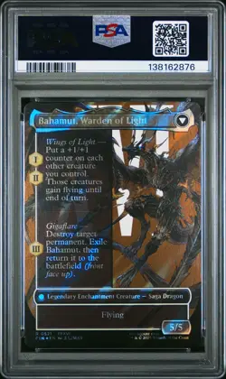 2025 MTG FINAL FANTASY BAHAMUT, WARDEN OF LIGHT/DION, BAHAMUT'S DOMINANT PSA 10 - Image 2