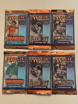 MTG Invasion Block Booster Packs IPA FACTORY SEALED 6 Packs Total! 2 Draft Sets! - Image 1