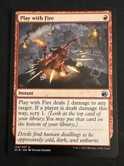 1x Play with Fire (154) Innistrad: Midnight hunt LP MTG Magic the Gathering x1 - Image 1
