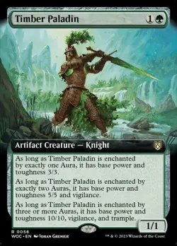 Timber Paladin Extended Art Regular - Wilds Of Eldraine Commander MTG-NM - Image 1