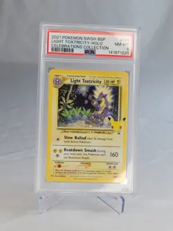 2021 Pokemon SWSH Black Star Promo Celebrations Toxtricity Holo PSA 8 NM-MT - Image 1