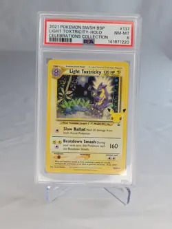 2021 Pokemon SWSH Black Star Promo Celebrations Toxtricity Holo PSA 8 NM-MT - Image 4