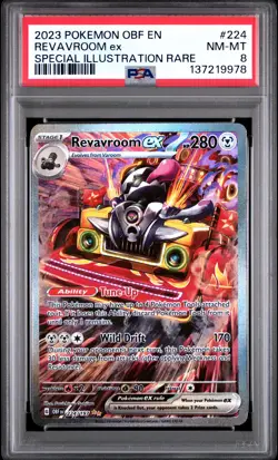 2023 POKEMON OBF EN-OBSIDIAN FLAMES SPECIAL ILLUSTRATION RARE REVAVROOM EX PSA 8 - Image 1