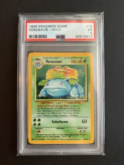 Pokemon Venusaur Base Set Holo Unlimited 15/102 PSA 5 (50910977) - Image 1
