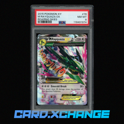 2015 Pokemon XY Roaring Skies 76 M Rayquaza EX PSA 8 Near Mint - Image 1