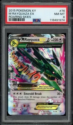 2015 Pokemon XY Roaring Skies 76 M Rayquaza EX PSA 8 Near Mint - Image 2