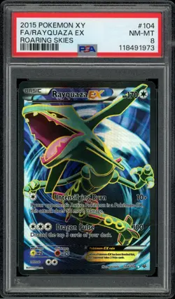 2015 Pokemon XY Roaring Skies 104 Rayquaza EX PSA 8 Near Mint - Image 2