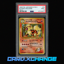 1999 Pokemon Japanese Gym 2 59 Blaine's Arcanine Holo PSA 9 Mint - Image 1