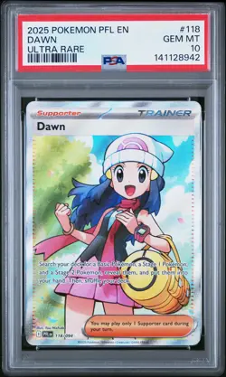 2025 POKEMON PFL EN-PHANTASMAL FLAMES ULTRA RARE #118 DAWN PSA 10 - Image 1