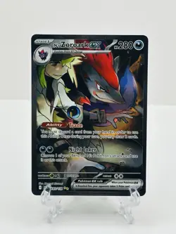 🔥Pokemon TCG-N's Zoroark ex-185/159-Sv09: Journey Together-SIR-Holo-M/NM!🔥 - Image 1