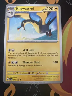 Pokemon Card 079/198 Kilowattrel - Scarlet and Violet - Common - Regular - NM - Image 1
