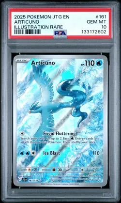 2025 POKEMON JTG EN-JOURNEY TOGETHER ILLUSTRATION RARE #161 ARTICUNO PSA 10 - Image 1