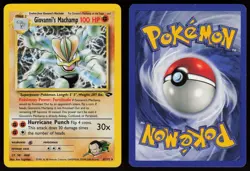 Giovanni's Machamp 6/132 Rare Gym Challenge Holo Unlimited Pokemon - Image 3