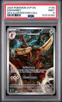 2024 POKEMON SHROUDED FABLE ILLUSTRATION COLLECTION #130 KINGAMBIT PSA 9 - Image 1