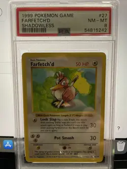 1999 Pokemon Farfetch'd Shadowless PSA 8 - Image 1