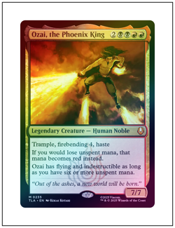 1x Ozai, the Phoenix King, Foil, Avatar The Last Airbender, MTG NM - Image 1