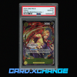 2024 One Piece 102 Sanji Online Regionals Vol. 1 PSA 10 Gem Mint - Image 1