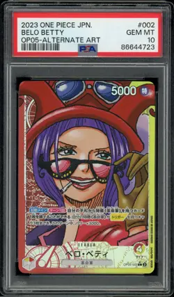 2023 One Piece Jpn. OP05 002 Belo Betty Alternate Art PSA 10 Gem Mint - Image 2