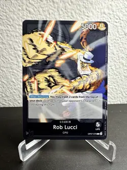Rob Lucci - OP07-079 - Leader - Near Mint - English - One Piece Card Game - Image 1