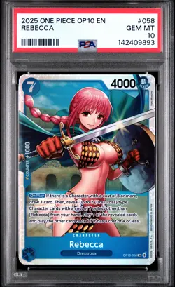 2025 ONE PIECE OP10-ROYAL BLOOD #058 REBECCA PSA 10 - Image 1