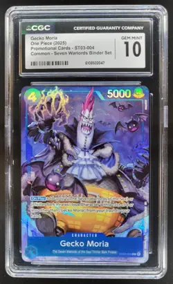 2024 One Piece Two Legends Gecko Moria #ST03-004 CGC 10 D PT - Image 1