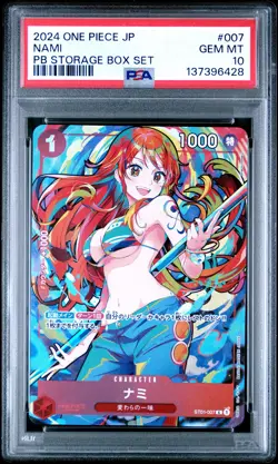 2024 ONE PIECE JAPANESE PREMIUM BOOSTER STORAGE BOX NAMI PSA 10 - Image 1