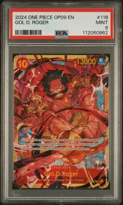 2024 ONE PIECE EMPERORS IN THE NEW WORLD #118 GOL D. ROGER PSA 9 - Image 1