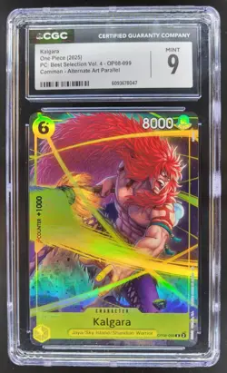 2025 ONE PIECE CCG KALGARA ALT ART OP08-099 CGC 9 B PT - Image 1
