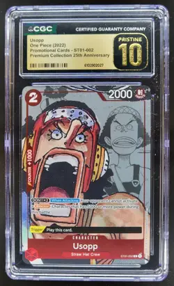 2022 ONE PIECE CCG USOPP PROMO 25TH ST01-002 CGC 10 PRISTINE C PT - Image 1