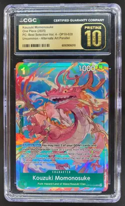 2025 ONE PIECE CCG KOUZUKI MOMONSUKE ALT ART OP10-028 CGC 10 PRISTINE A PT - Image 1