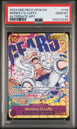 2023 ONE PIECE OP05-AWAKENING OF THE NEW ERA ALT ART #119 MONKEY D. LUFFY PSA 10 - Image 1