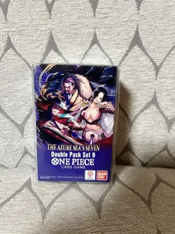 One Piece TCG: Double Pack Set 9 The Azure Sea's Seven - New Sealed - Image 1