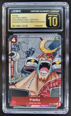 2022 ONE PIECE CCG FRANKY ST01-010 25TH PROMO CGC 10 PRISTINE C PT - Image 1