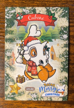 Cubone 104 Star Holo Non-TCG Prisma Christmas Cards 2025 Pokemon - Image 1