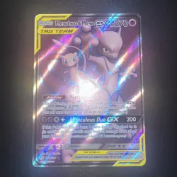 Mewtwo & Mew GX 222/236 Unified Minds Tag Team Full Art Pokemon Card TCG - Image 2