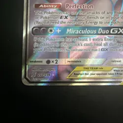 Mewtwo & Mew GX 222/236 Unified Minds Tag Team Full Art Pokemon Card TCG - Image 4