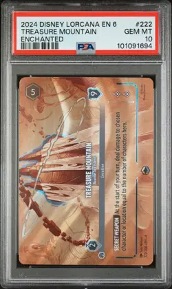 2024 DISNEY LORCANA EN-6 ENCHANTED TREASURE MOUNTAIN AZURITE SEA ISLAND PSA 10 - Image 1